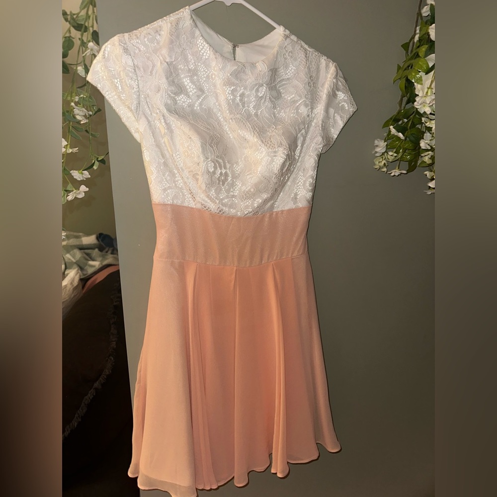 White and Pink Homecoming dress